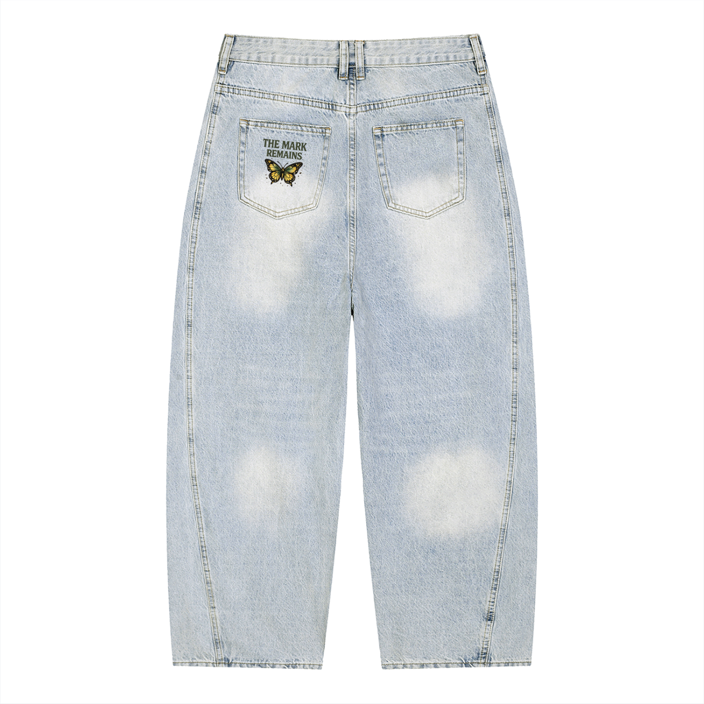 Men's Vintage Wash Sunfade Barrel Leg Jeans