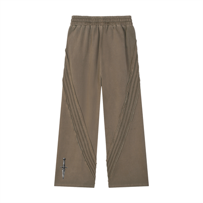Snow Washed Tape Raw Edge Sweatpants