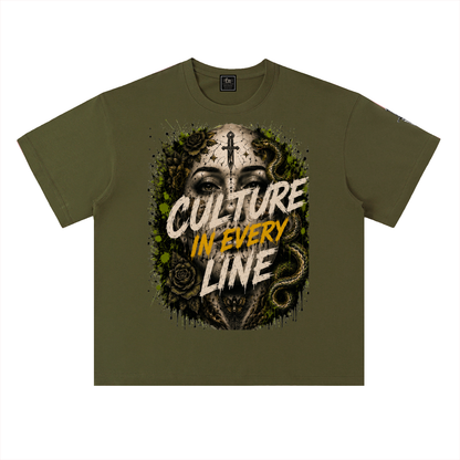 Heavyweight Drop Shoulder Cotton T-Shirt