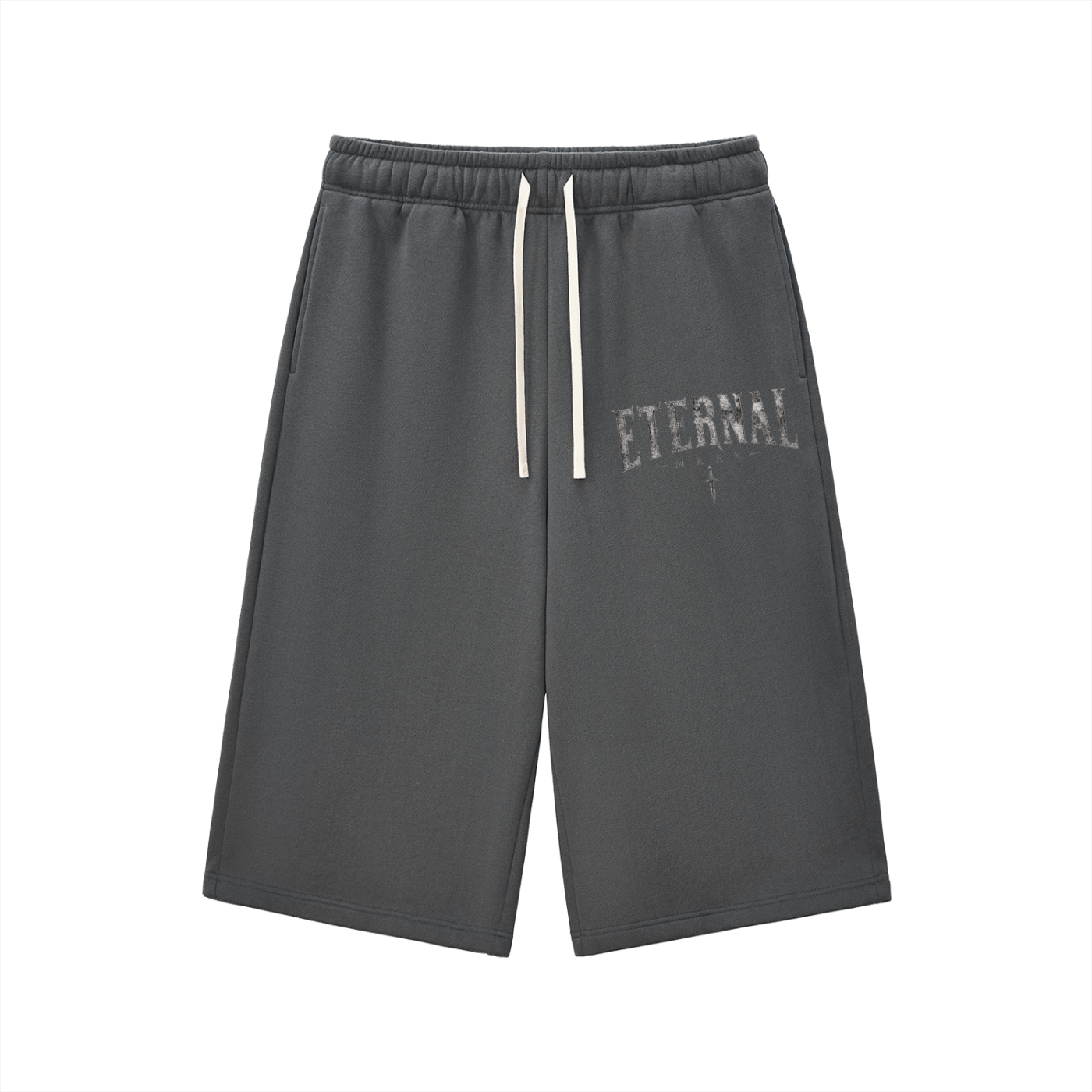 Relaxed Drawstring Three-quarter Sweatpants