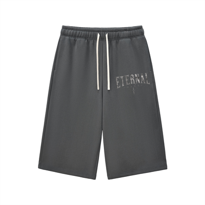 Relaxed Drawstring Three-quarter Sweatpants