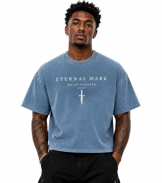 Unisex Vintage Wash Sunfade Boxy Waffle T-Shirt