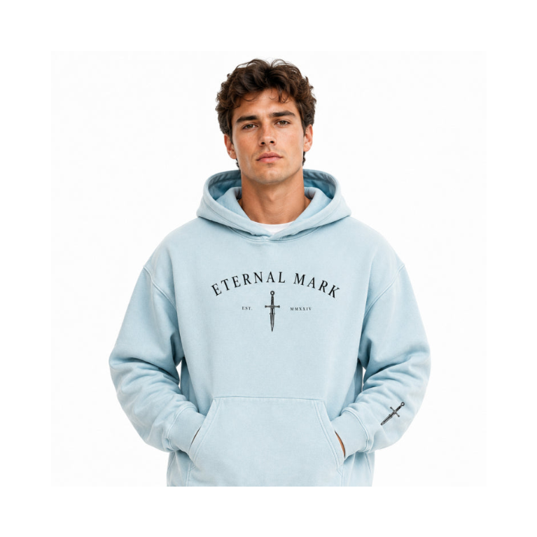 Snow Wash Fleece Oversize Hoodie