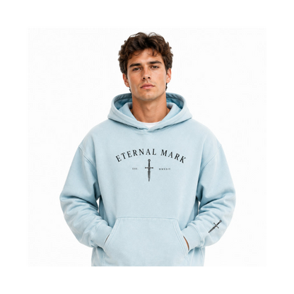 Snow Wash Fleece Oversize Hoodie