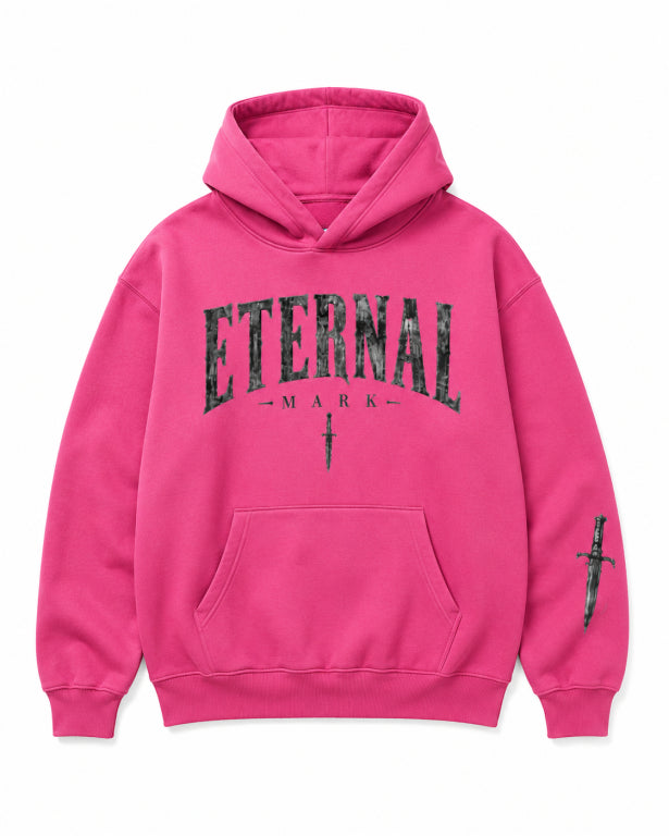 Eternal Mark Heavyweight Oversized Hoodie – Pink