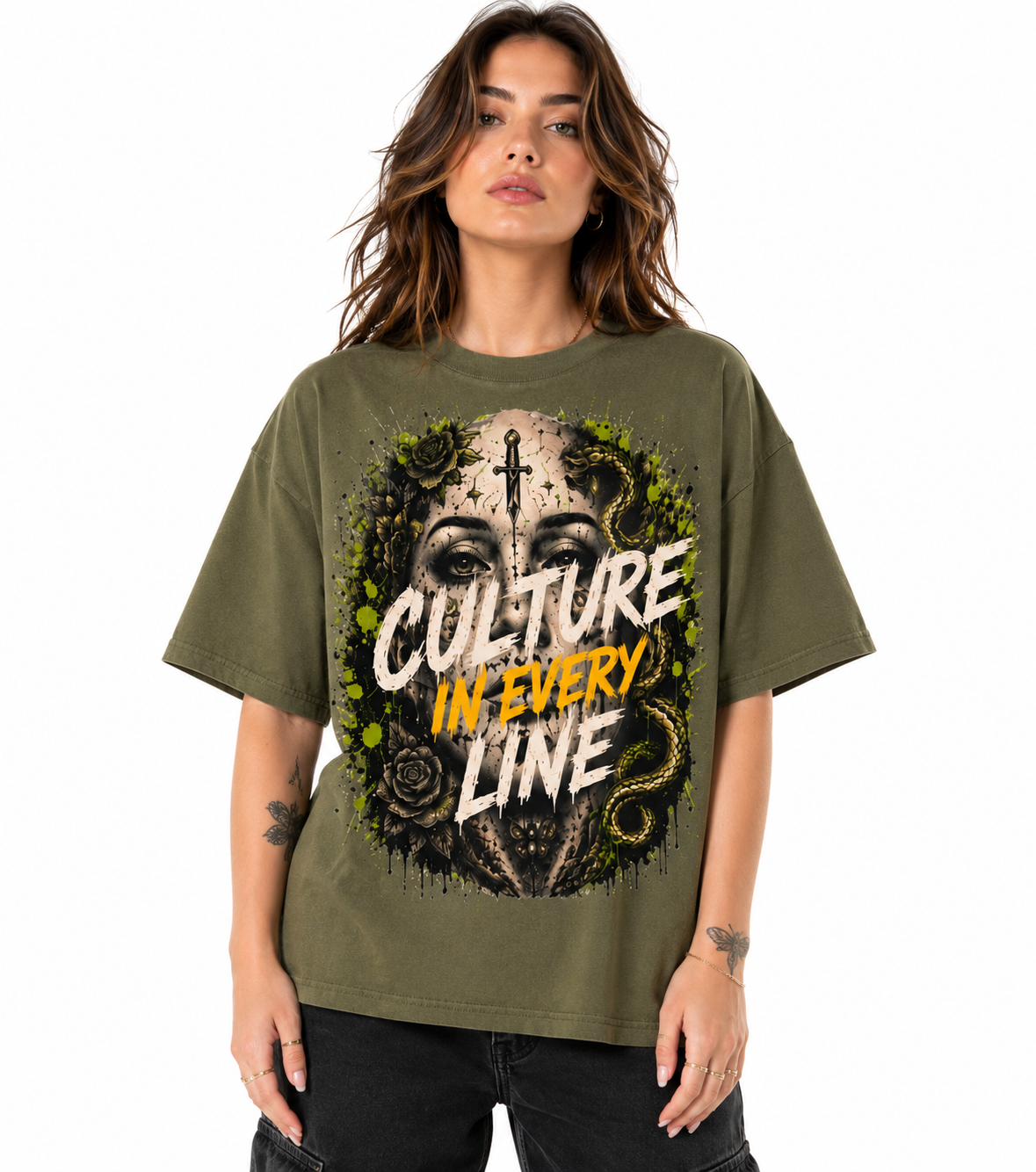 Heavyweight Drop Shoulder Cotton T-Shirt