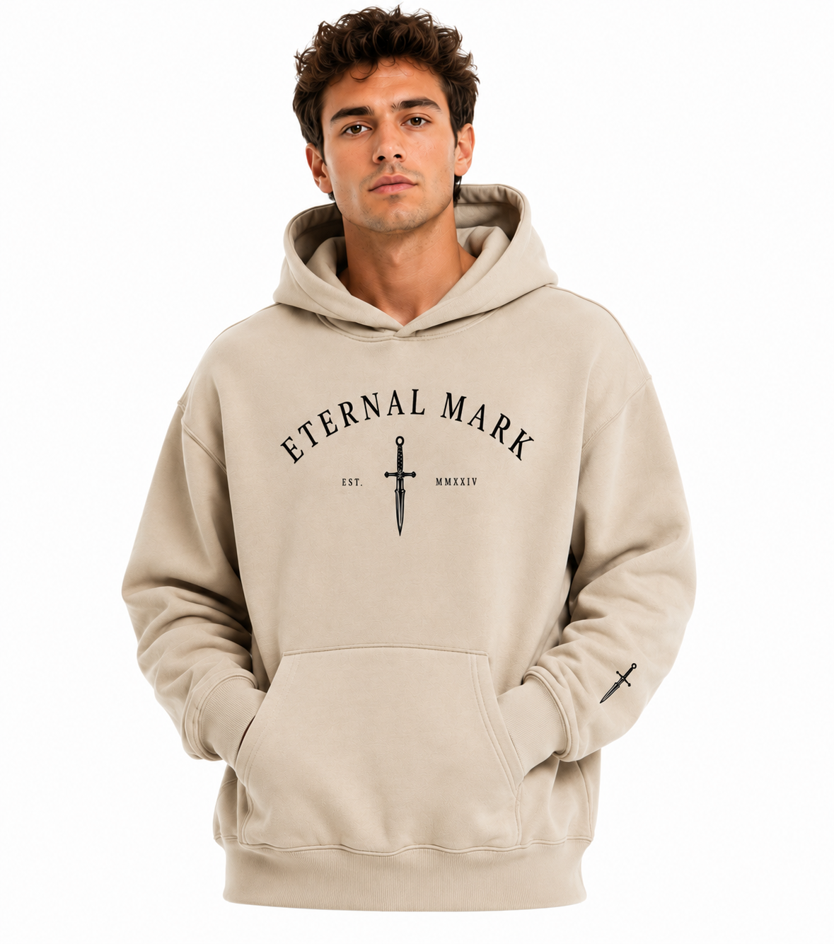 Snow Wash Fleece Oversize Hoodie