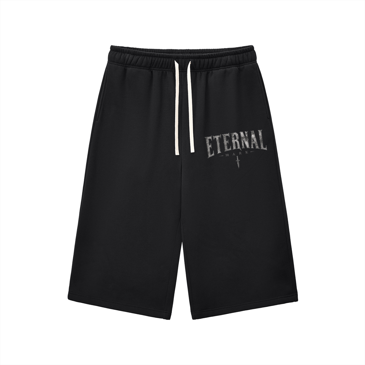 Relaxed Drawstring Three-quarter Sweatpants