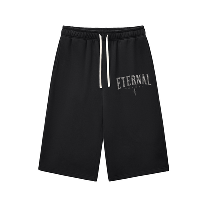 Relaxed Drawstring Three-quarter Sweatpants