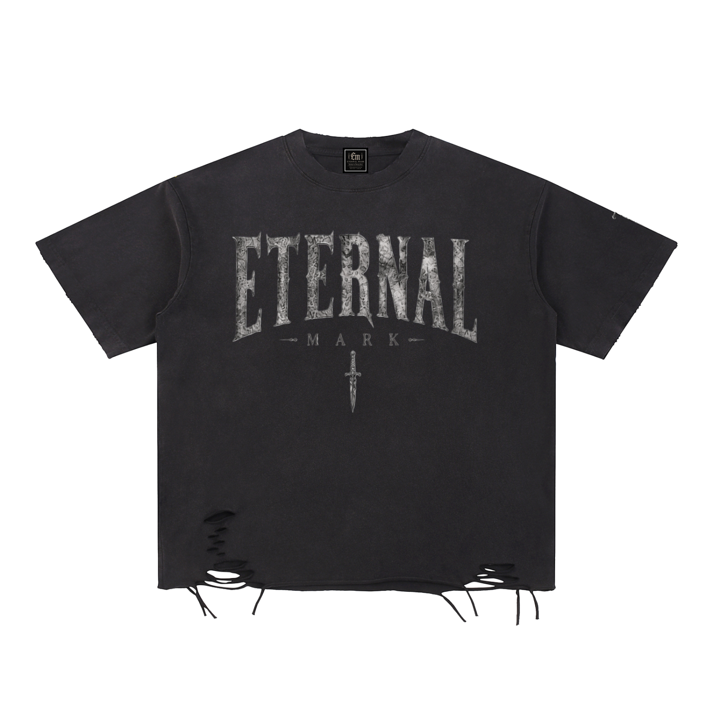 Eternal Mark – Serpent & Dagger Heavyweight Oversized Tee (Vintage Black)