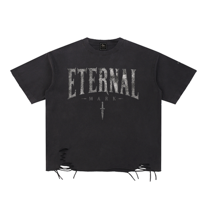 Eternal Mark – Serpent & Dagger Heavyweight Oversized Tee (Vintage Black)