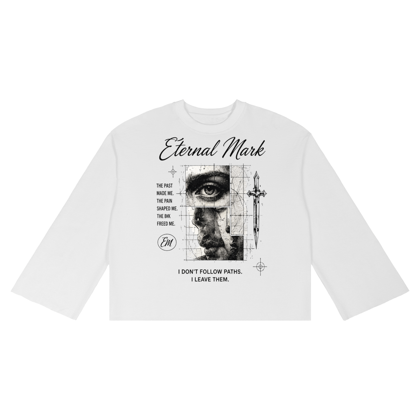 Unisex Waffle Raw Edge T-Shirt