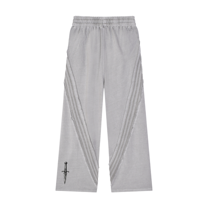 Snow Washed Tape Raw Edge Sweatpants