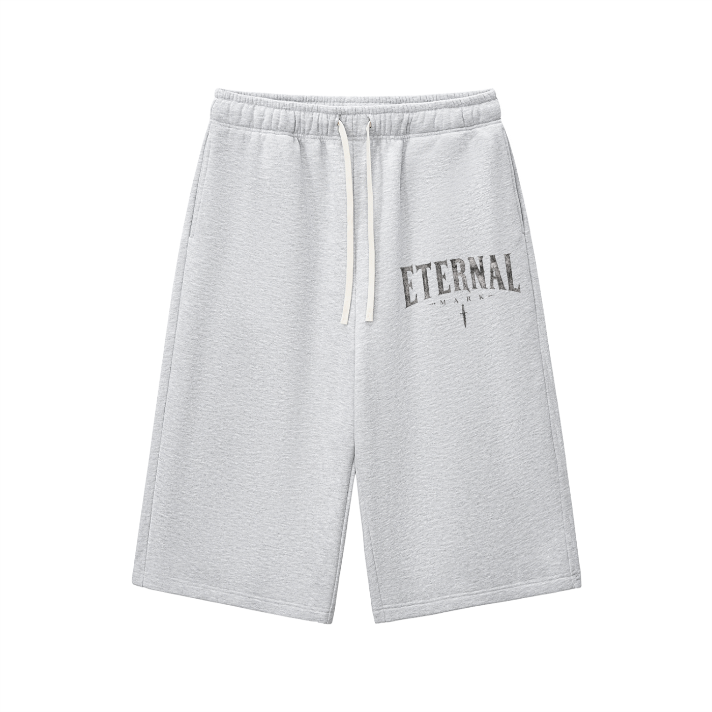 Relaxed Drawstring Three-quarter Sweatpants