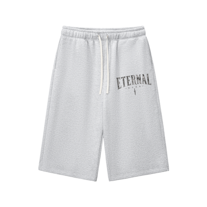 Relaxed Drawstring Three-quarter Sweatpants