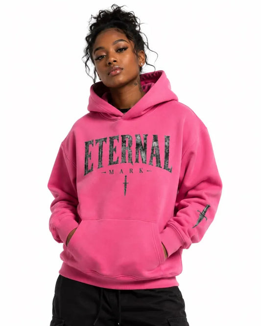 Eternal Mark Heavyweight Oversized Hoodie – Pink